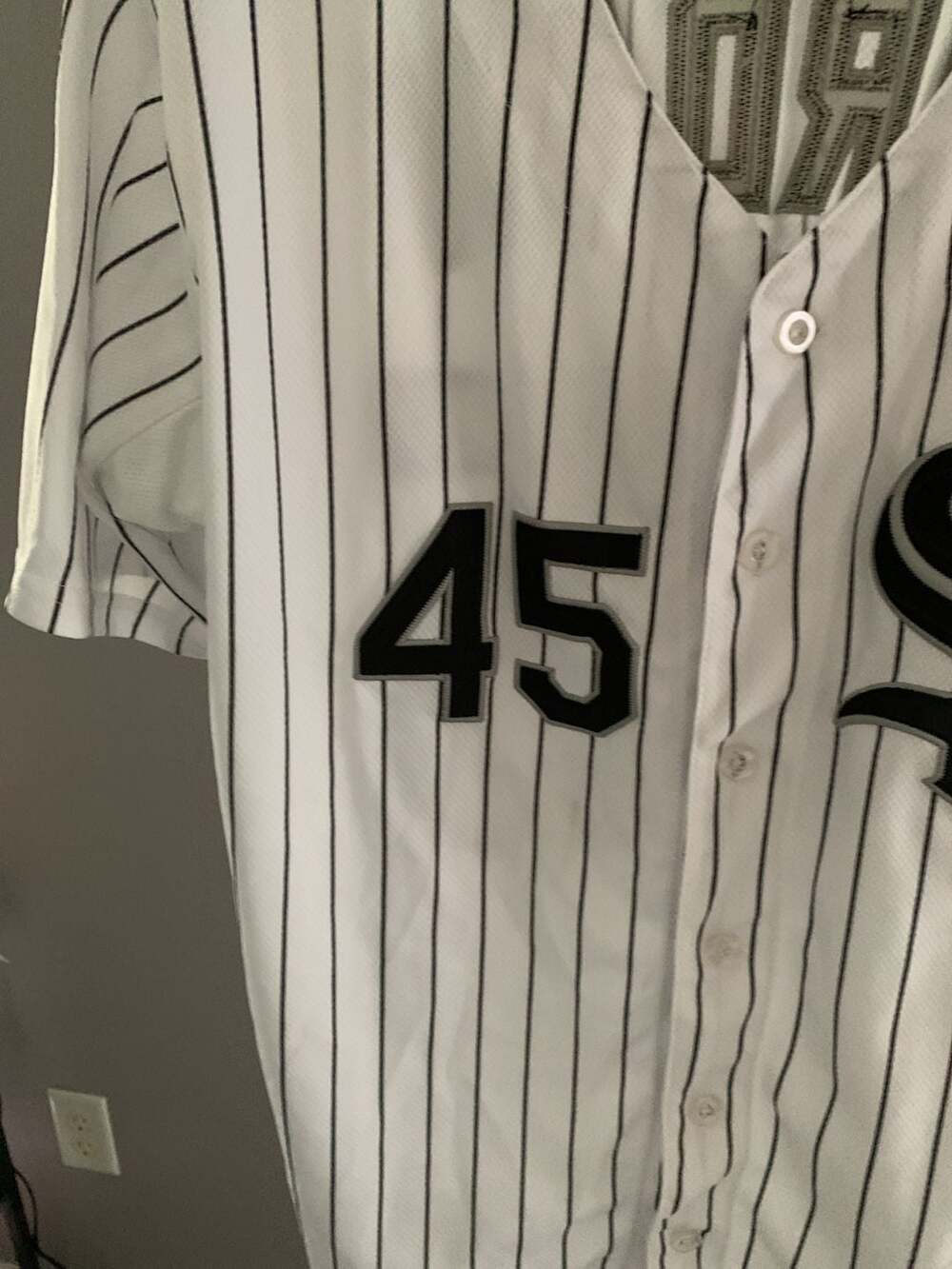 Majestic Chicago White Sox #45 Michael Jordan Pinstripe Baseball Jersey - Picture 4 of 8